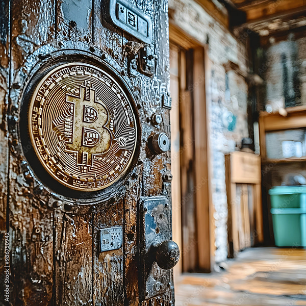 Bitcoin Coin Art Cryptocurrency — Adobe Stock 986750942