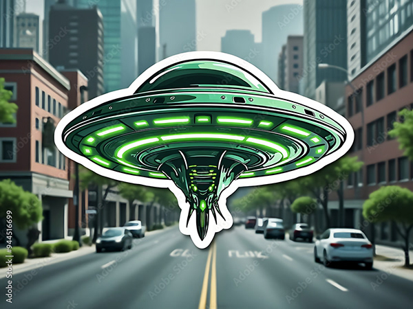 Ufo - Spaceship - Flying Saucers — Adobe Stock 944516699
