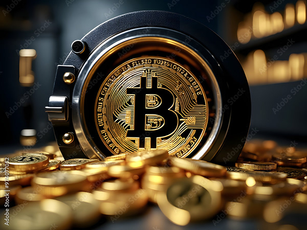 Bitcoin Coin Art Cryptocurrency — Adobe Stock 974077052