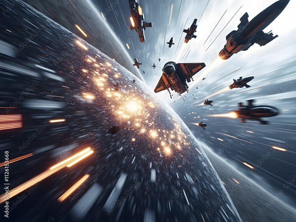 Ufo - Spaceship - Flying Saucers — Adobe Stock 1126153668
