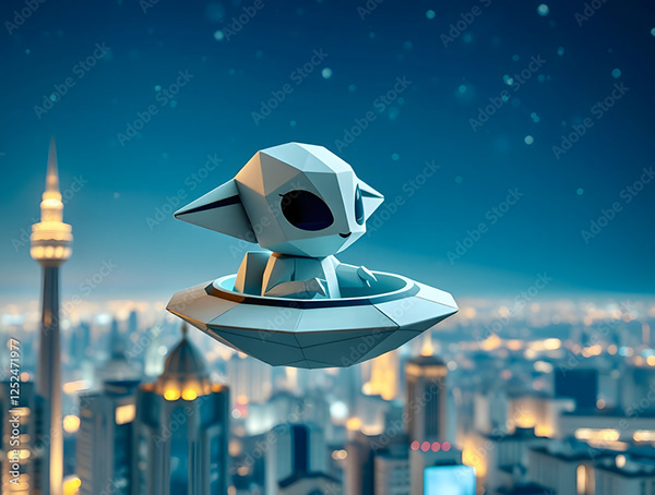 Ufo - Spaceship - Flying Saucers — Adobe Stock 1252471977