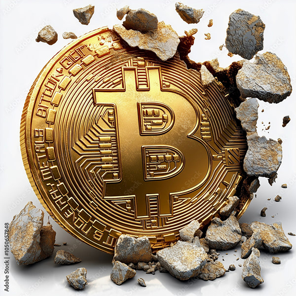 Bitcoin Coin Art Cryptocurrency — Adobe Stock 1050657848