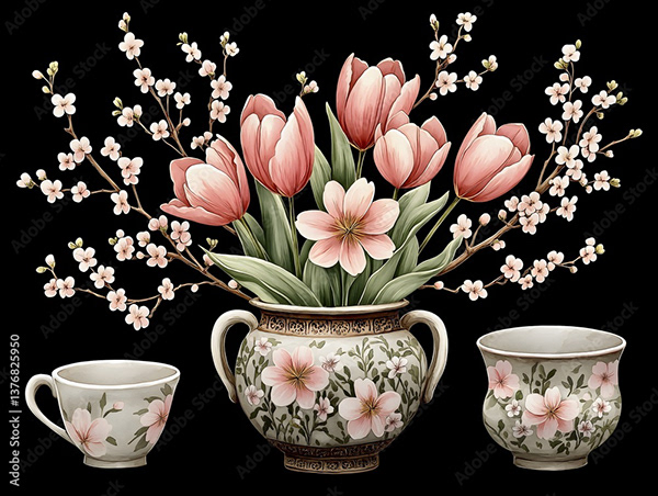 Floral - Flowers — Adobe Stock 1376825950