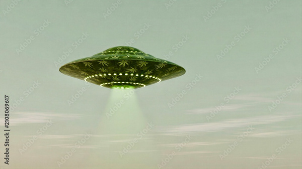 Ufo - Spaceship - Flying Saucers — Adobe Stock 2108069617