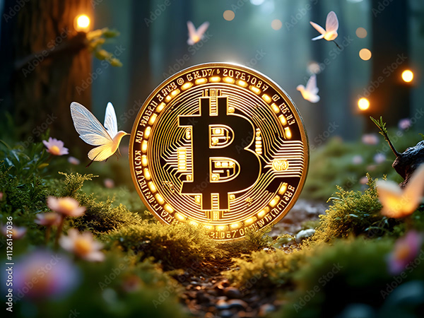 Bitcoin Coin Art Cryptocurrency — Adobe Stock 1126147036