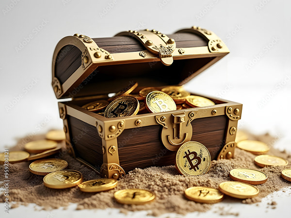 Bitcoin Coin Art Cryptocurrency — Adobe Stock 959730821