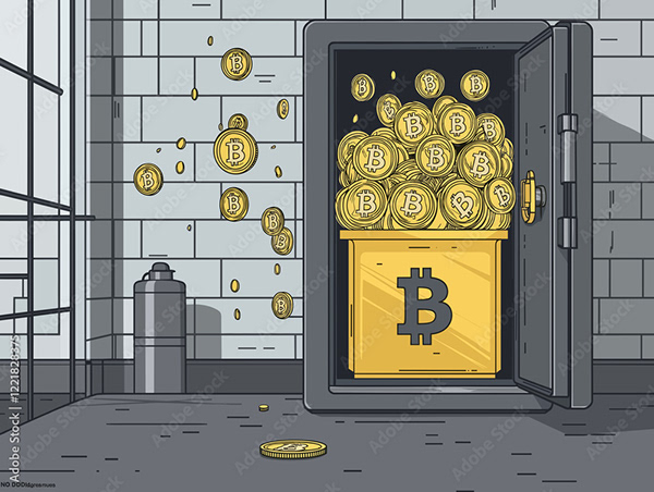 Bitcoin Coin Art Cryptocurrency — Adobe Stock 1221828375