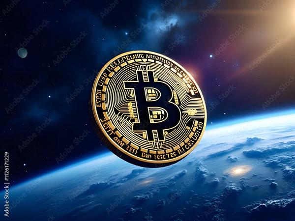 Bitcoin Coin Art Cryptocurrency — Adobe Stock 1126171229