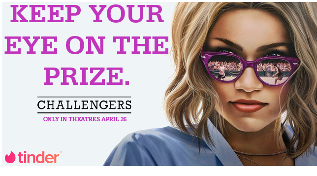 Challengers x Tinder mock campaign