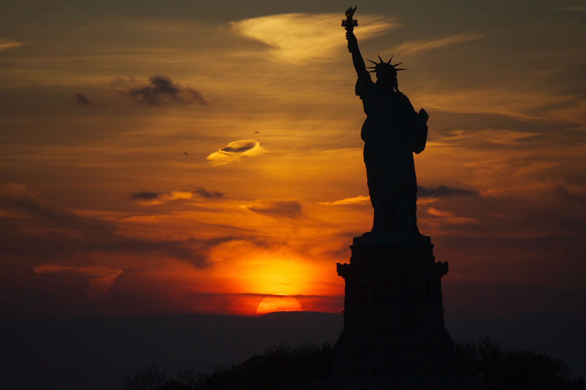 Lady Liberty Sunset