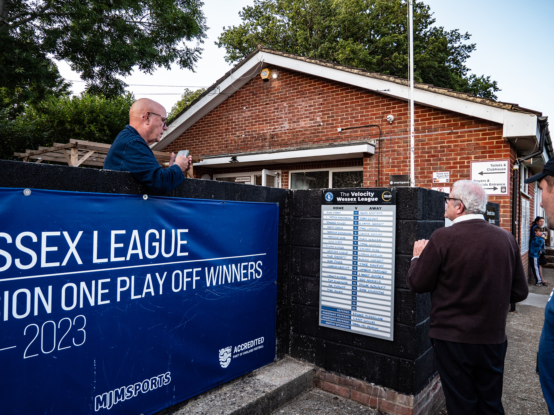 The line ups at Love Lane, home of Petersfield Town FC