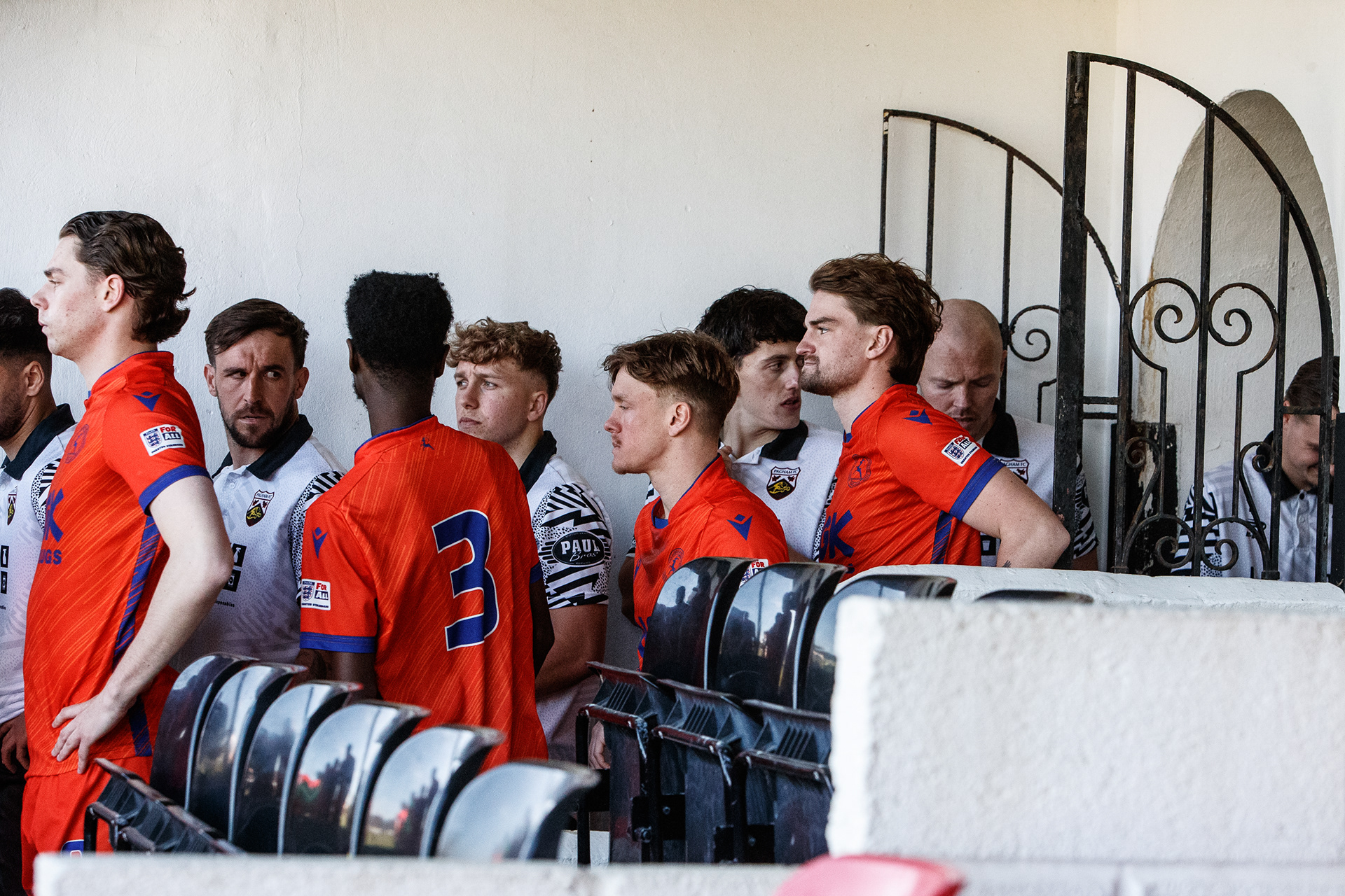 The players get read at Pagham FC