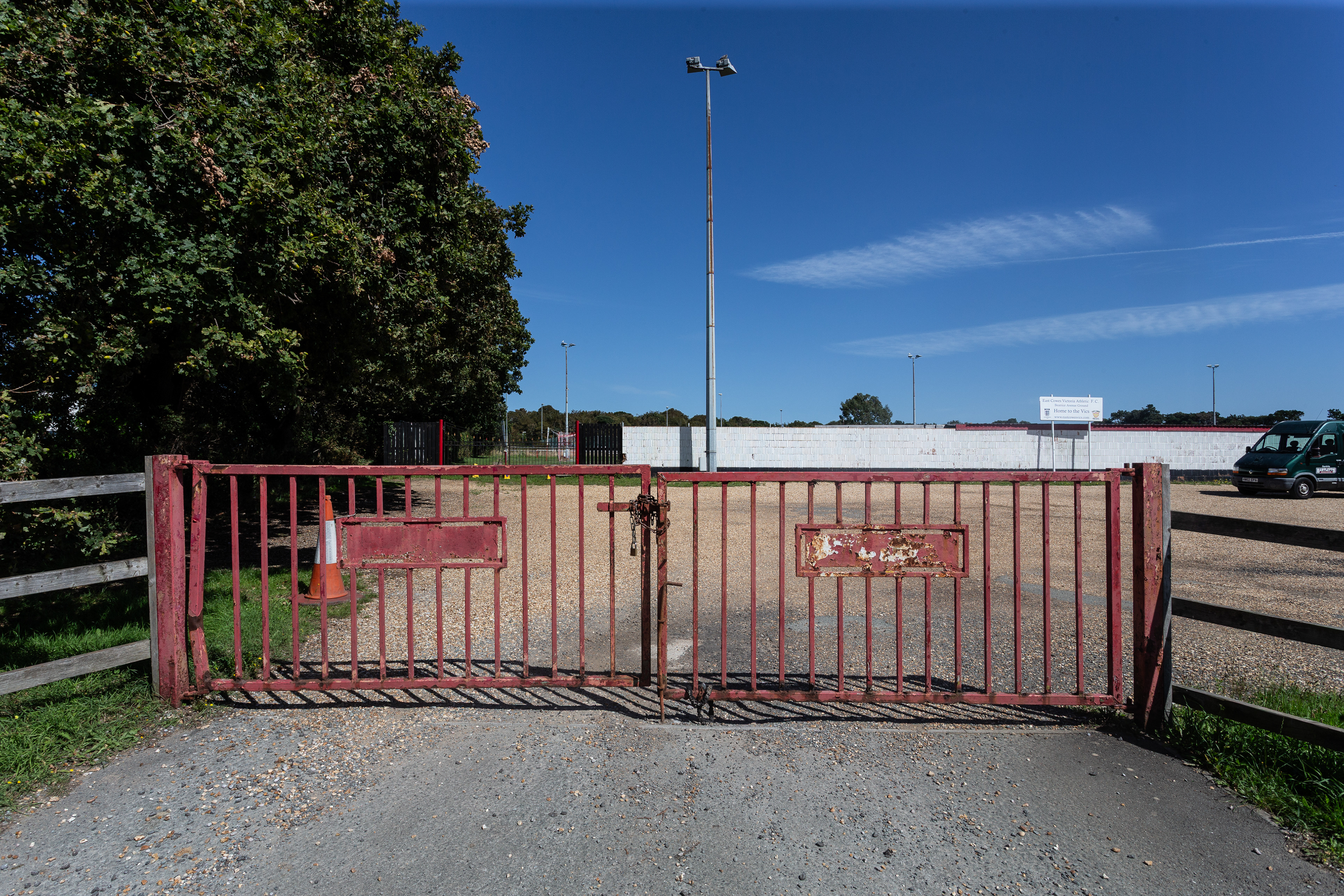 The gates at East Cowes Victoria Athletic FC