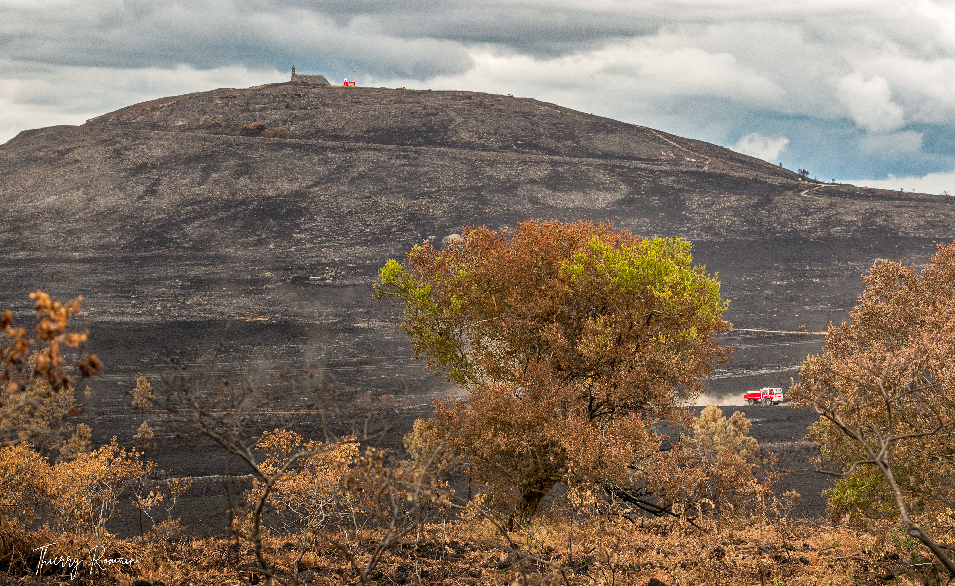 Saint Michel de Brasparts après les incendies (56)