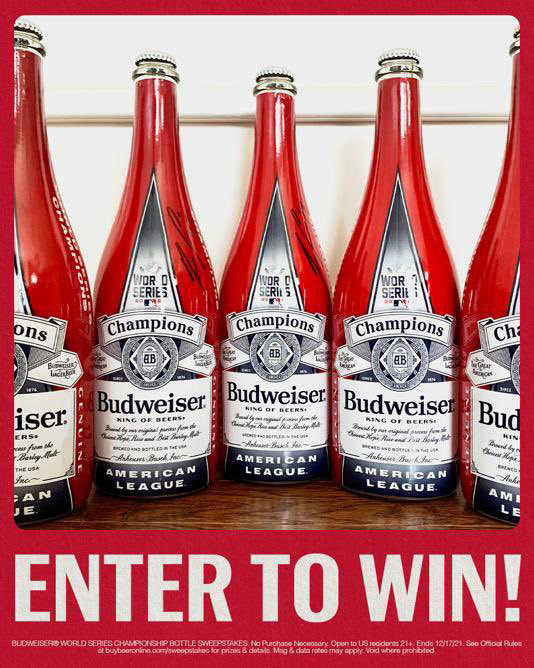 2021 MLB World Series Champs Bottle Design