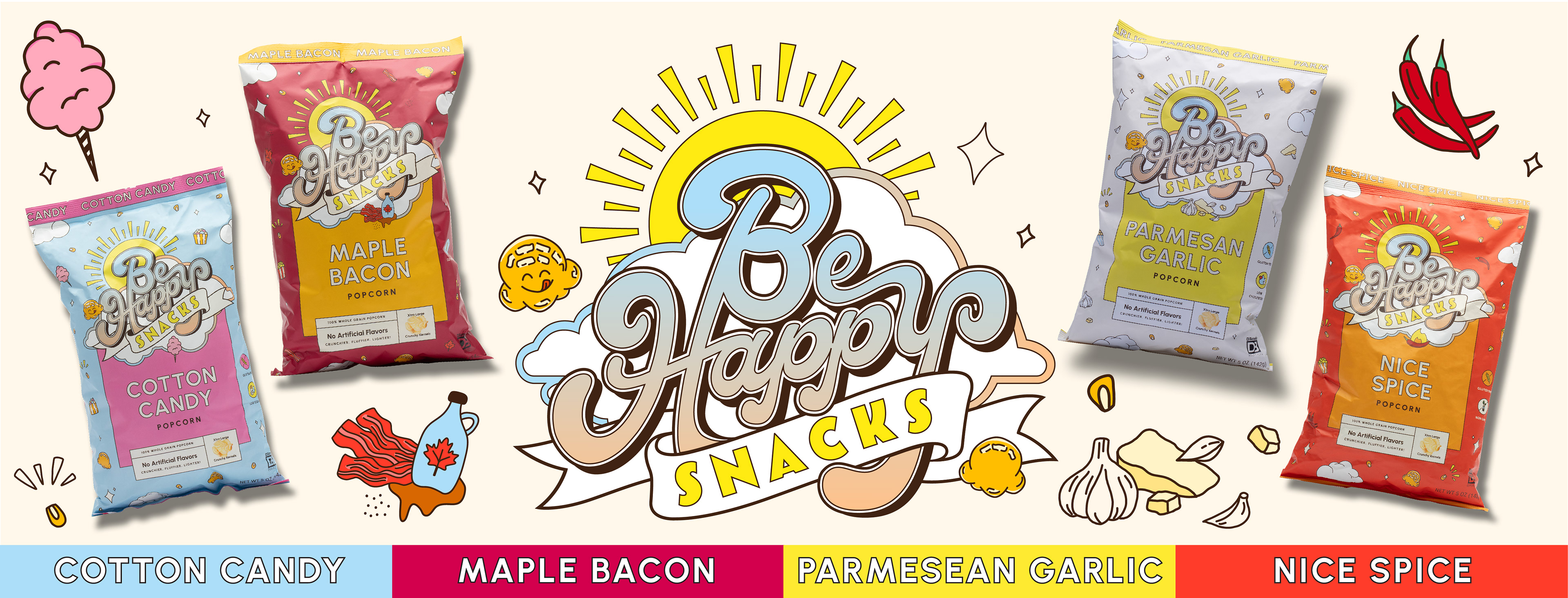 Walmart Landing Page for Be Happy Snacks