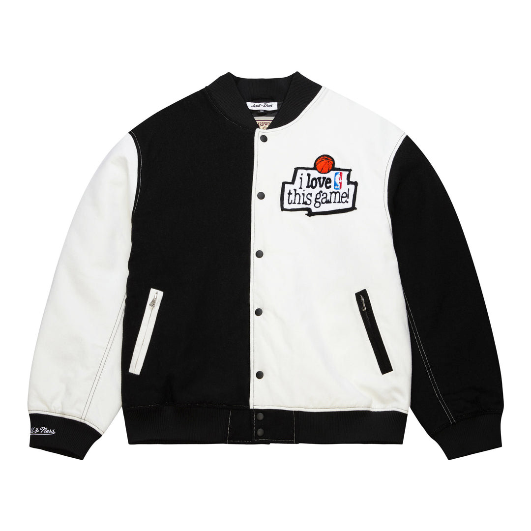 M&N Just Don I Love this Game Split Varsity Jacket
