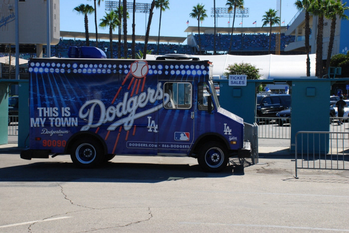LA Dodgers Ticket Truck