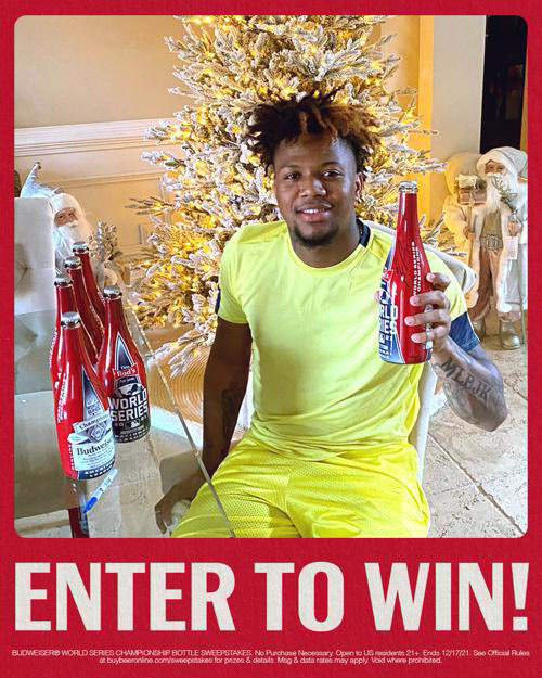 2021 MLB World Series Champs Bottle Design