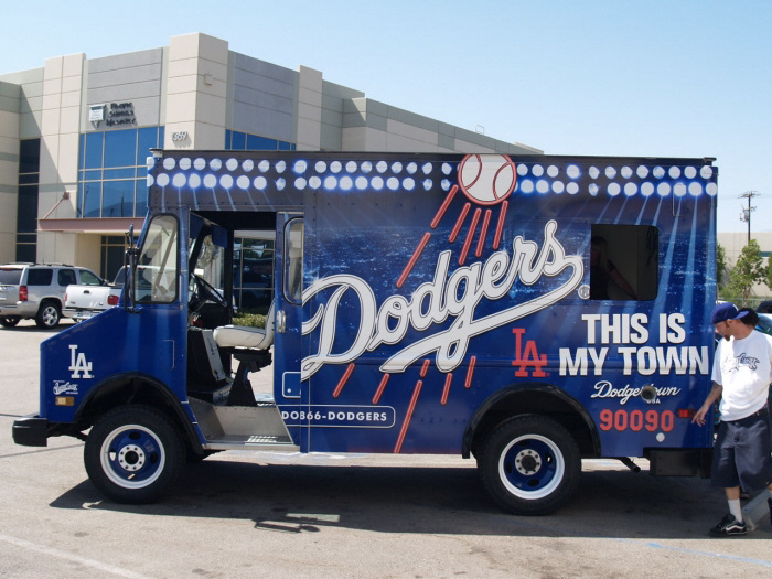 LA Dodgers Ticket Truck