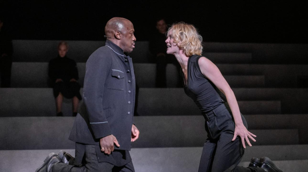 Giles Terera as Othello, Rosy McEwan as Desdemona