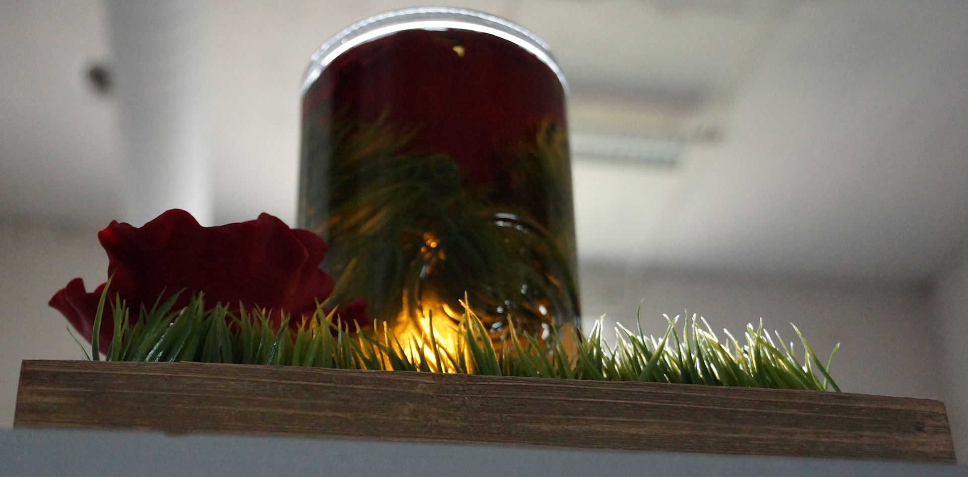 Closeup of "Who can blame a monster for being red?"