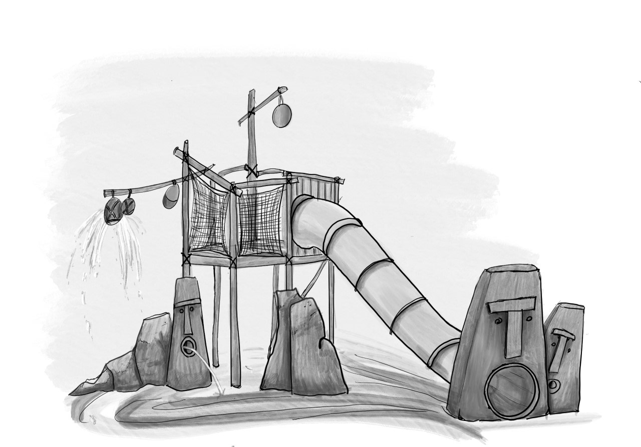 Concept Tiki water slide