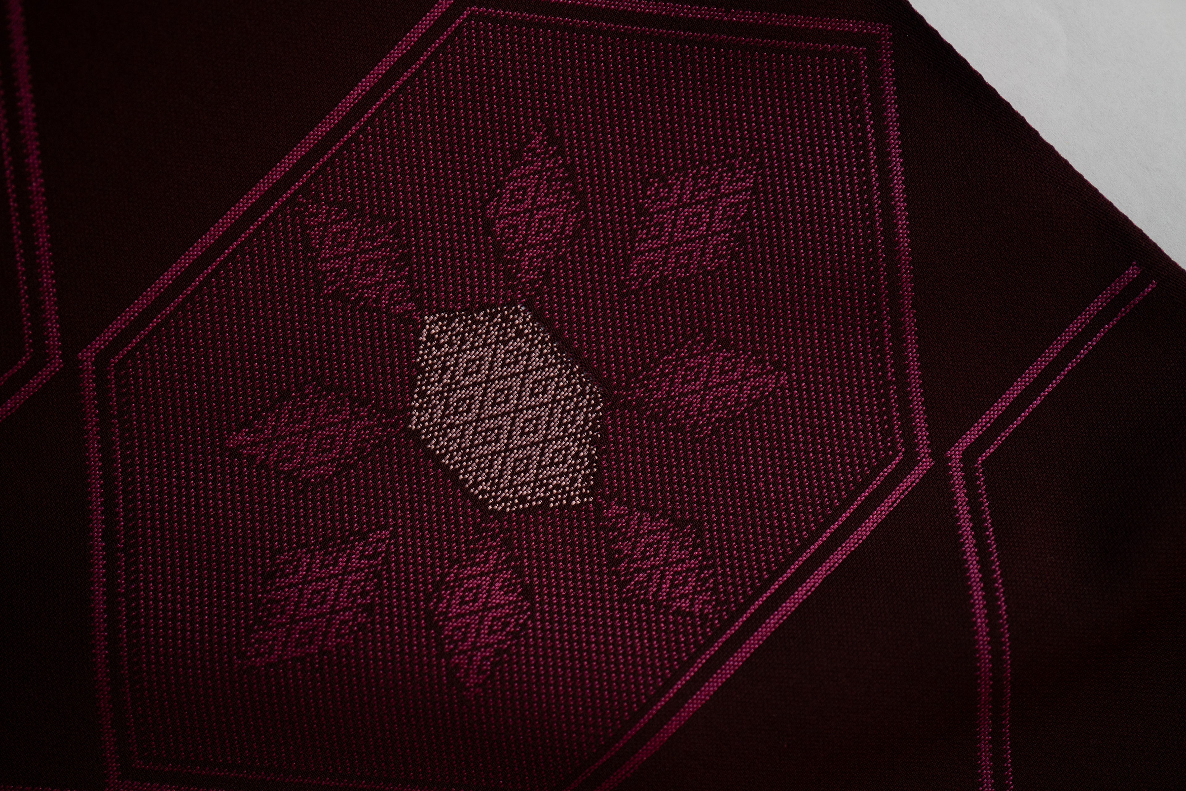 SP1 - Silk Haori - Geometric Shapes, Dark Purple