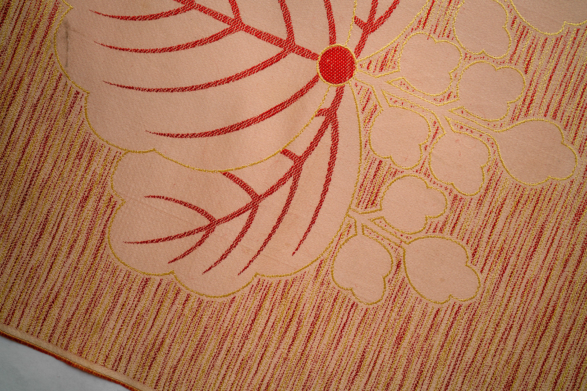 TD2 - Polyester Kimono - Traditional Designs, Leaves, Circle, Lines, Flowers