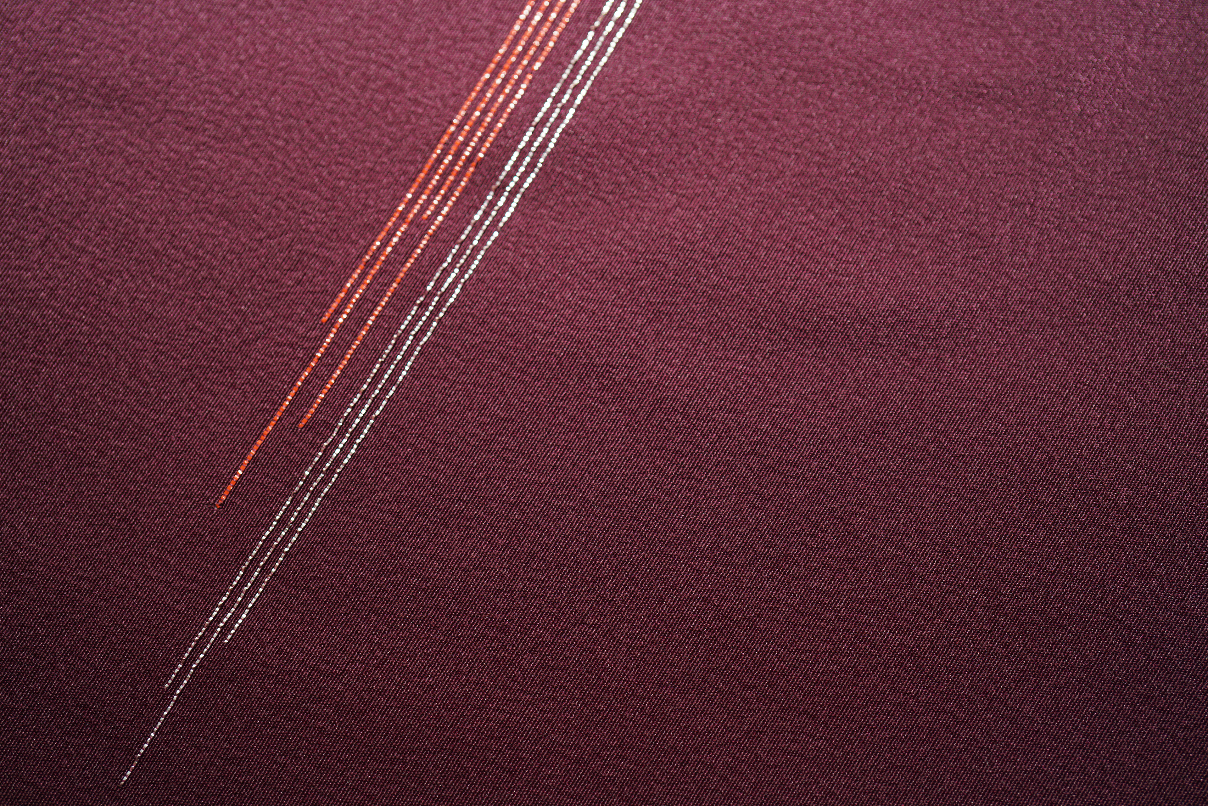 SP3 - Silk Vintage Kimono - Purple with Shiny Embroidery - Smooth and Light