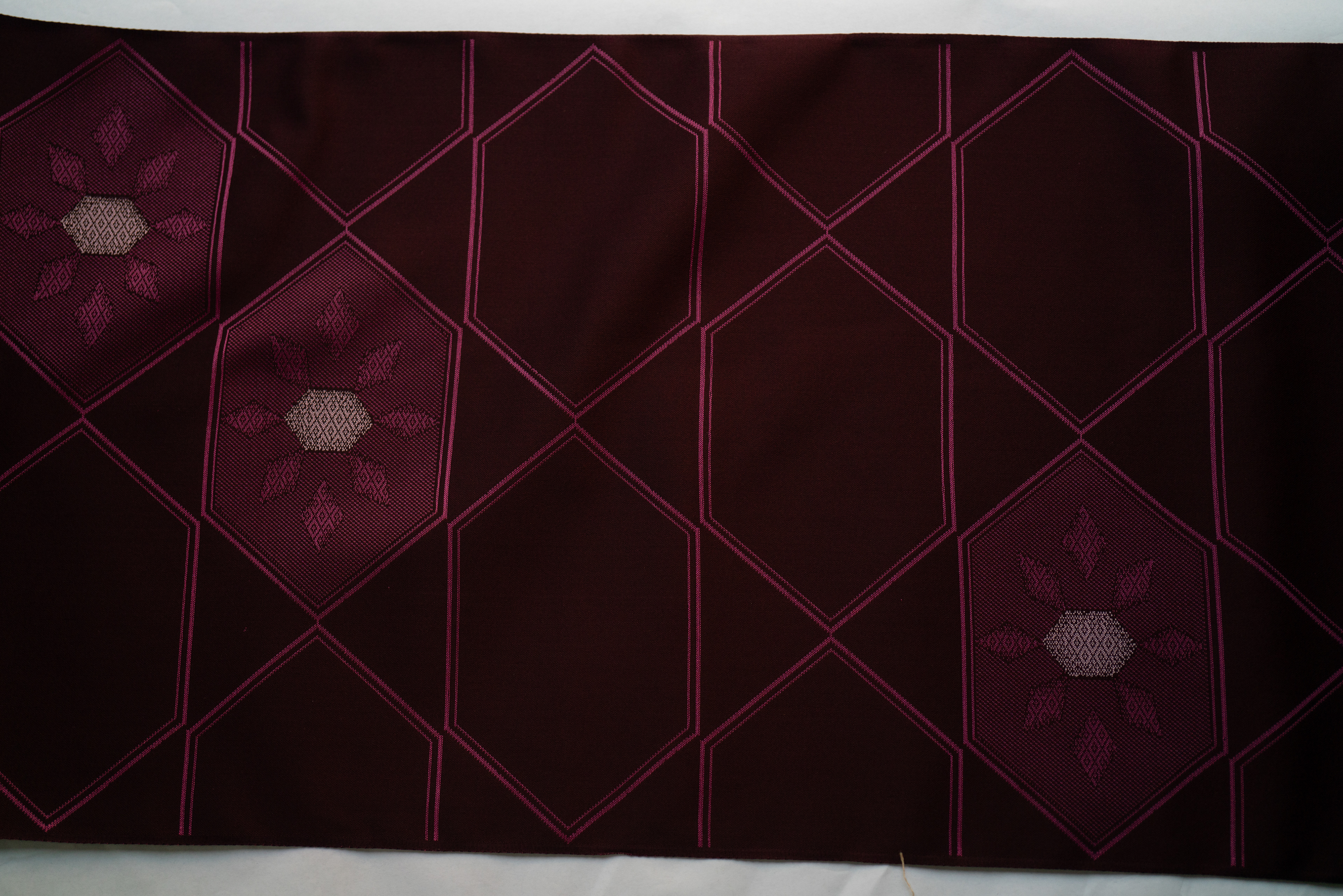 SP1 - Silk Haori - Geometric Shapes, Dark Purple