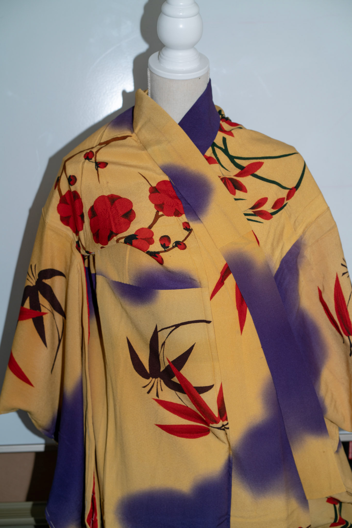 Pure Silk - Vintage (1970s) Red Flowers