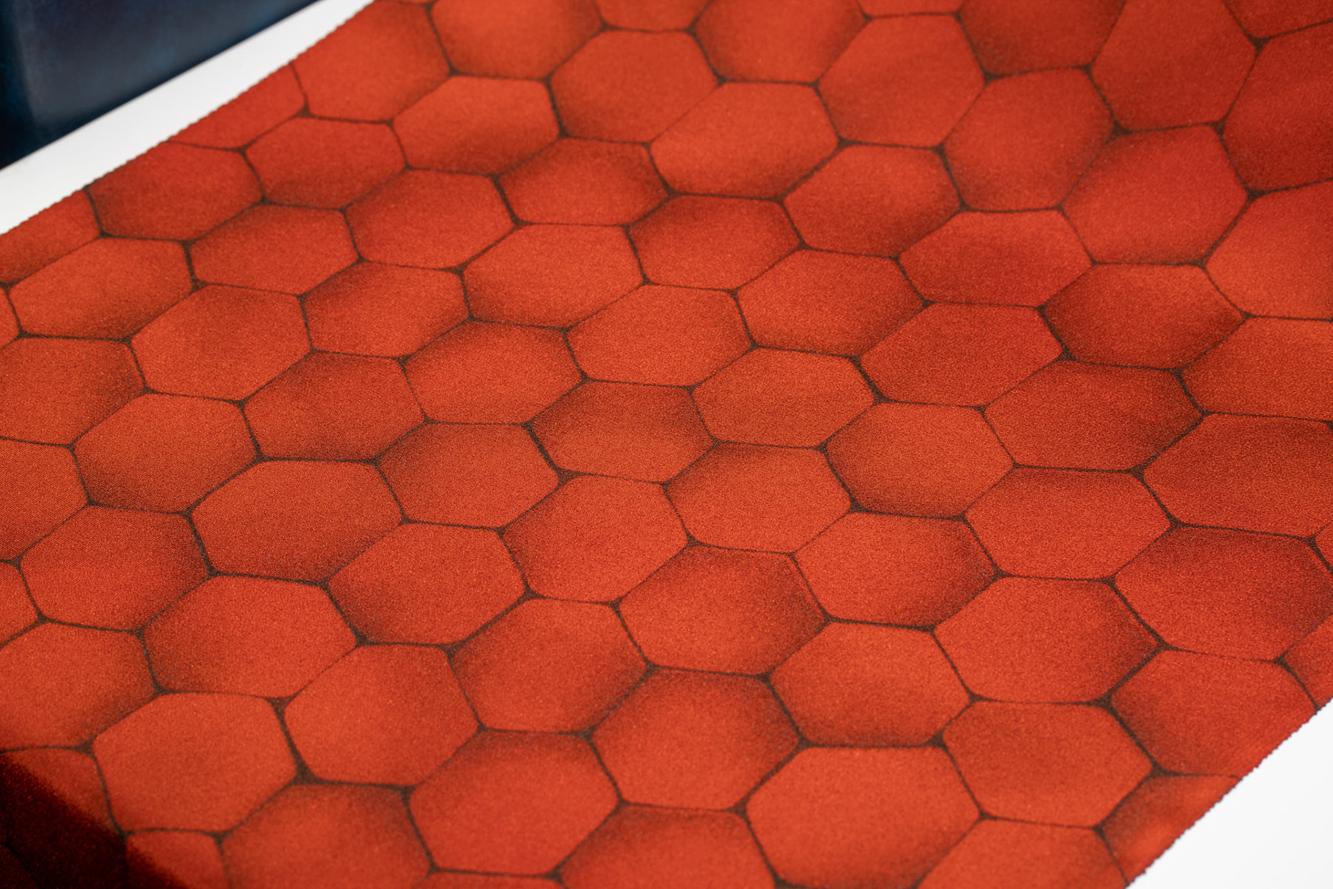 SO1 - Silk Kimono - Orange, Hexagonal with Shading