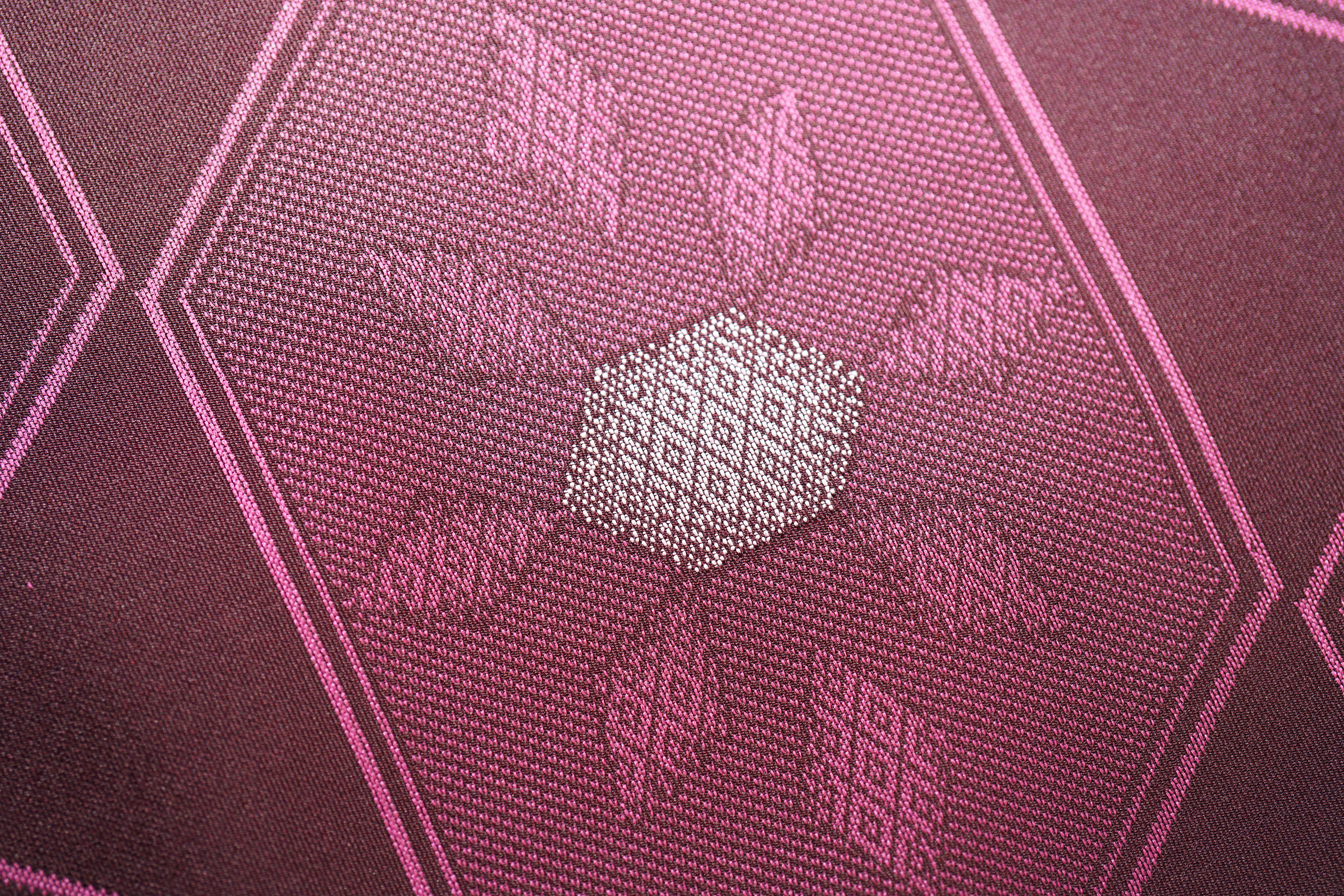 SP1 Silk Haori Bolt - Geometric Shapes, Purple, Thick and Hard