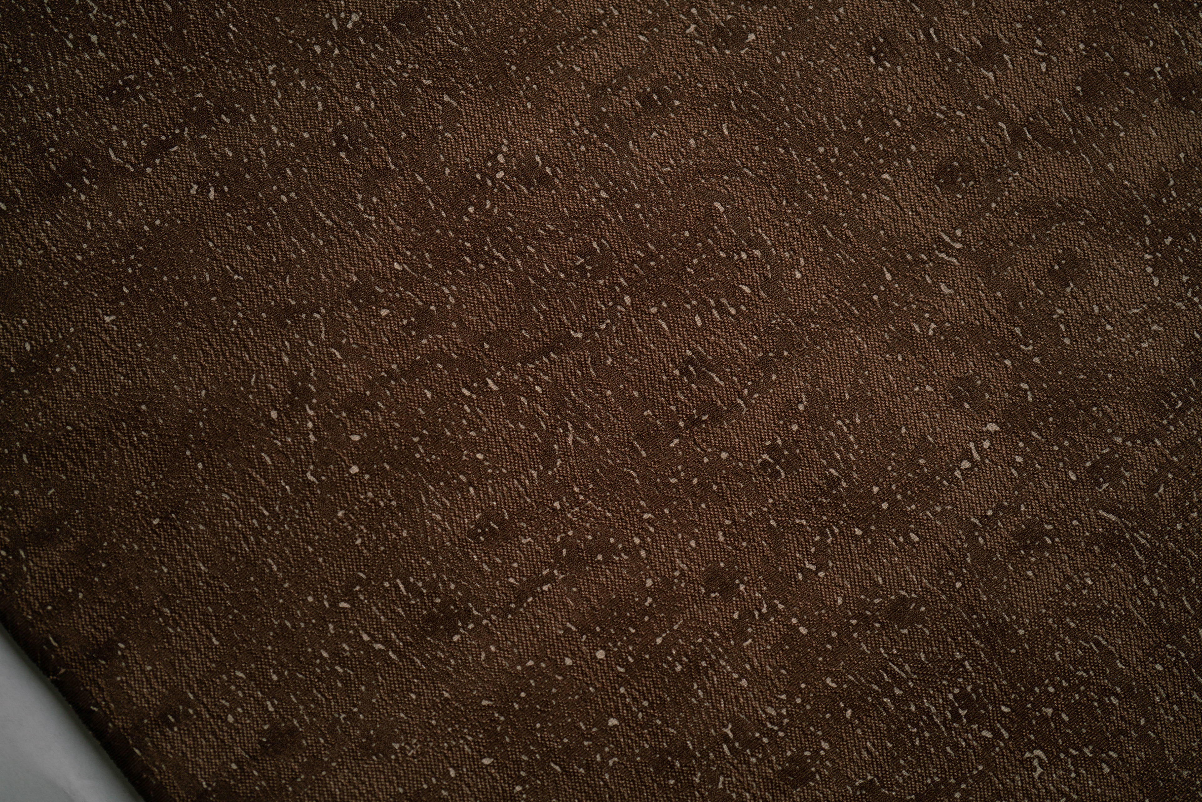 SC1 - Silk Kimono - Dark Brown, Traditional Dying Technique, Light Spots have Less Dye, Light Stiffness