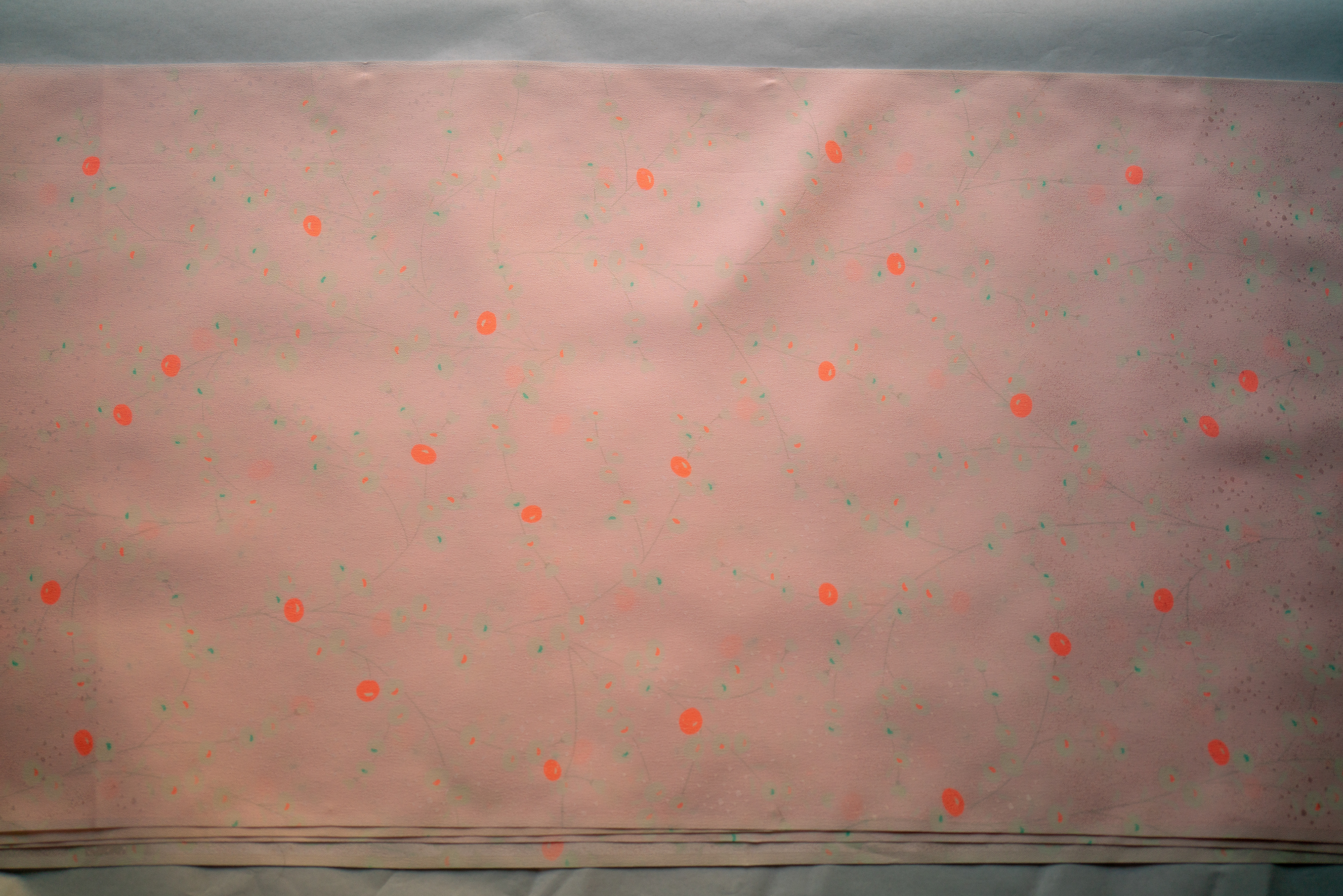 PF1 - Polyester Kimono - Flowers & Branches - Soft & Light