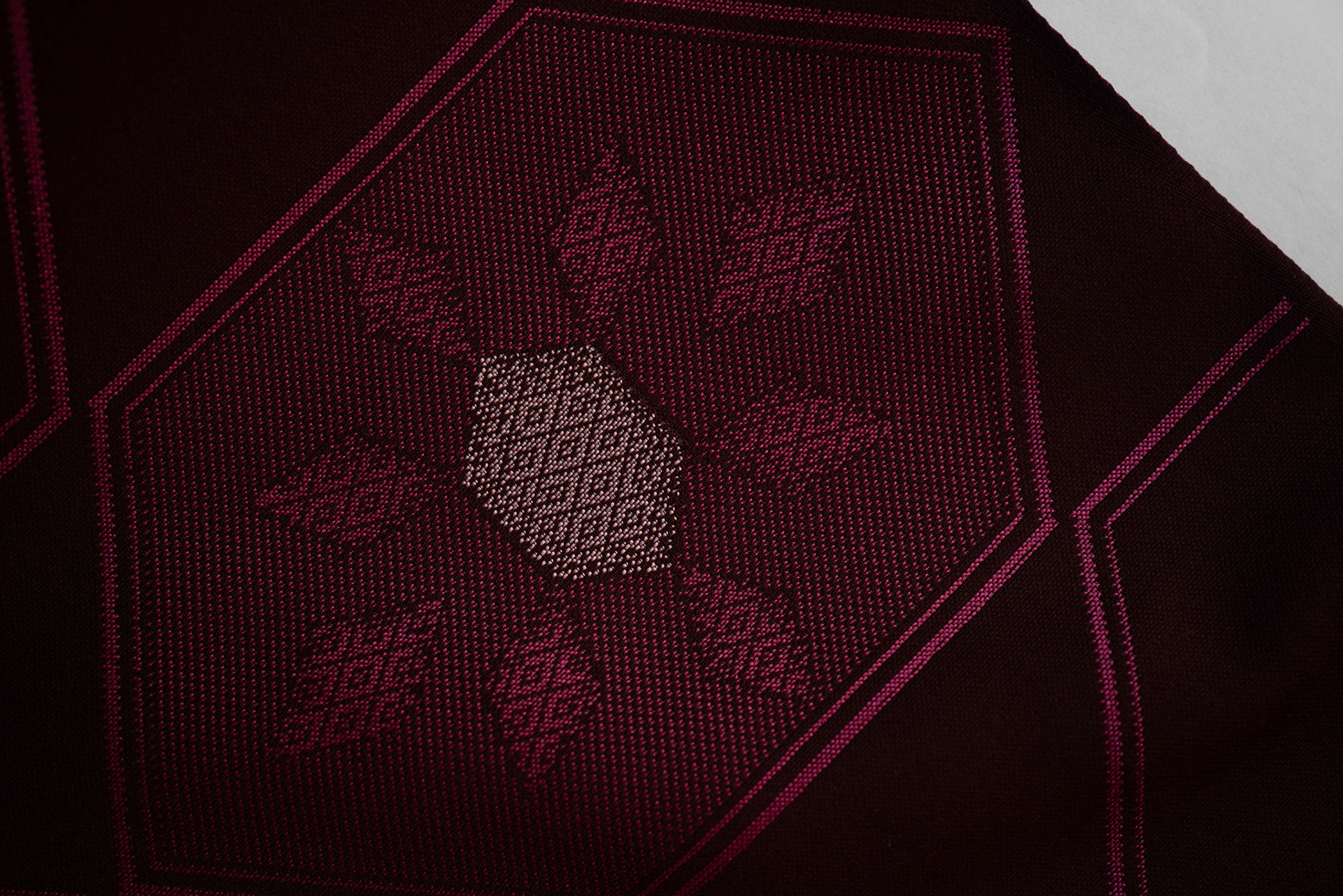 SP1 - Silk Haori - Geometric Shapes, Dark Purple