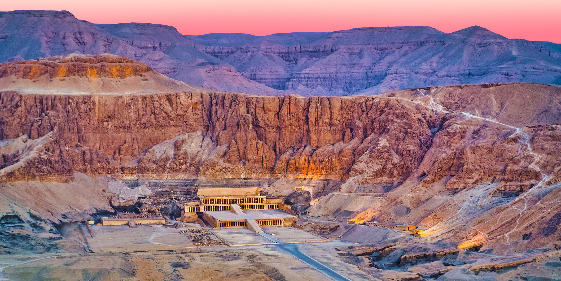 Temple d'Hatshepsut, vue depuis la montgolfière
