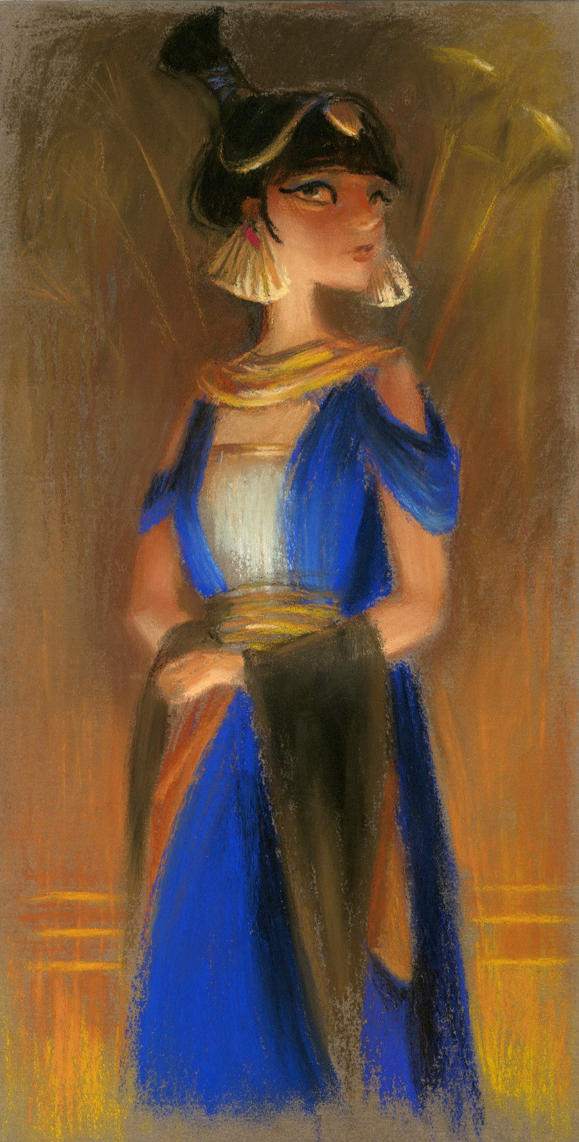 Pastel on paper - Egyptian Princess