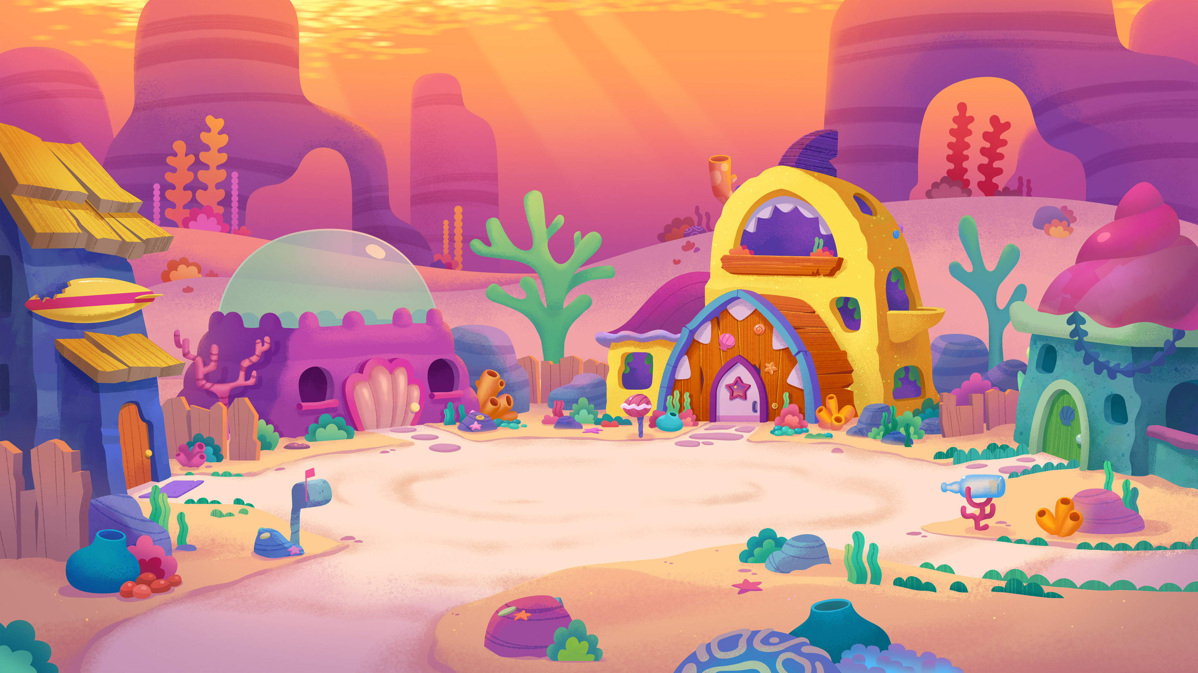 Shark House Cul de Sac at Sunset