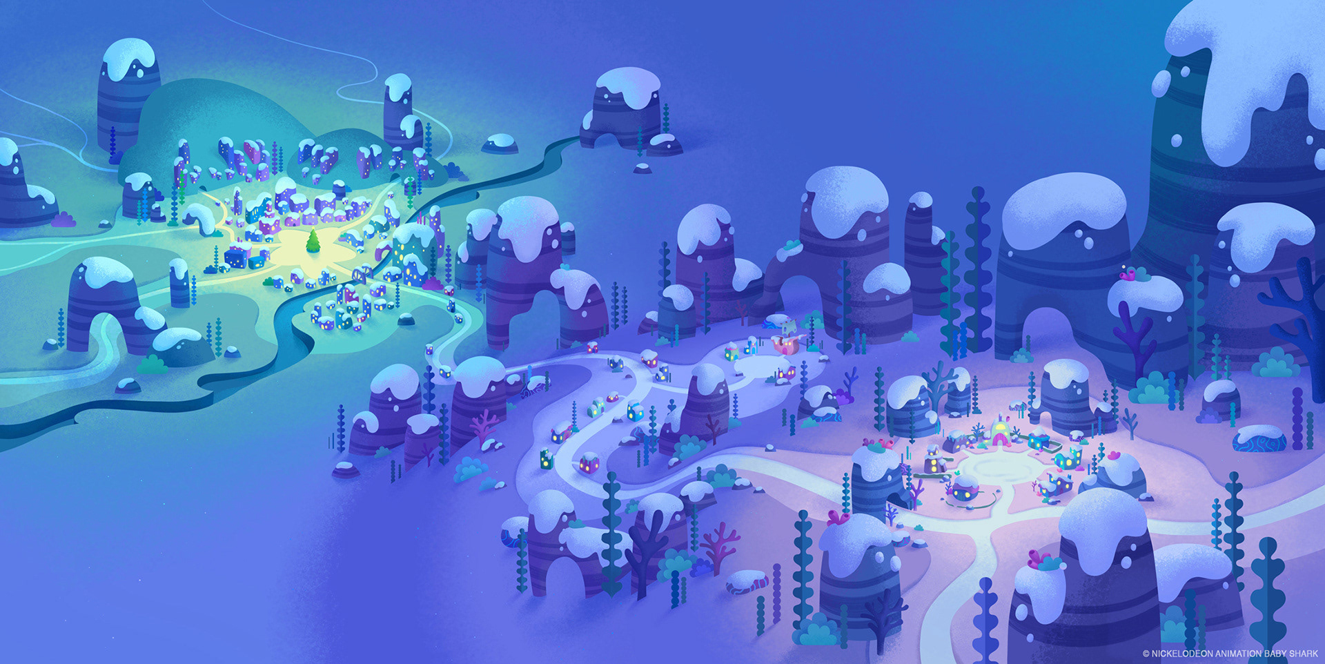 Carnivore Cove Map at Night