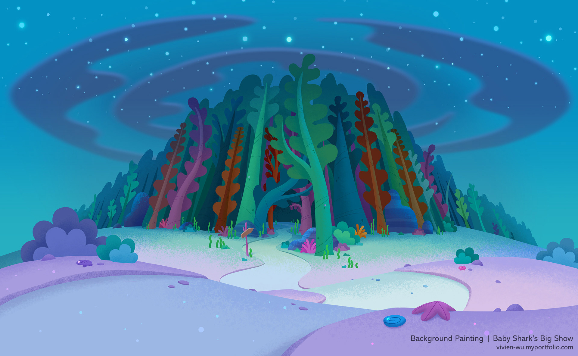 Kelp Woods at Night