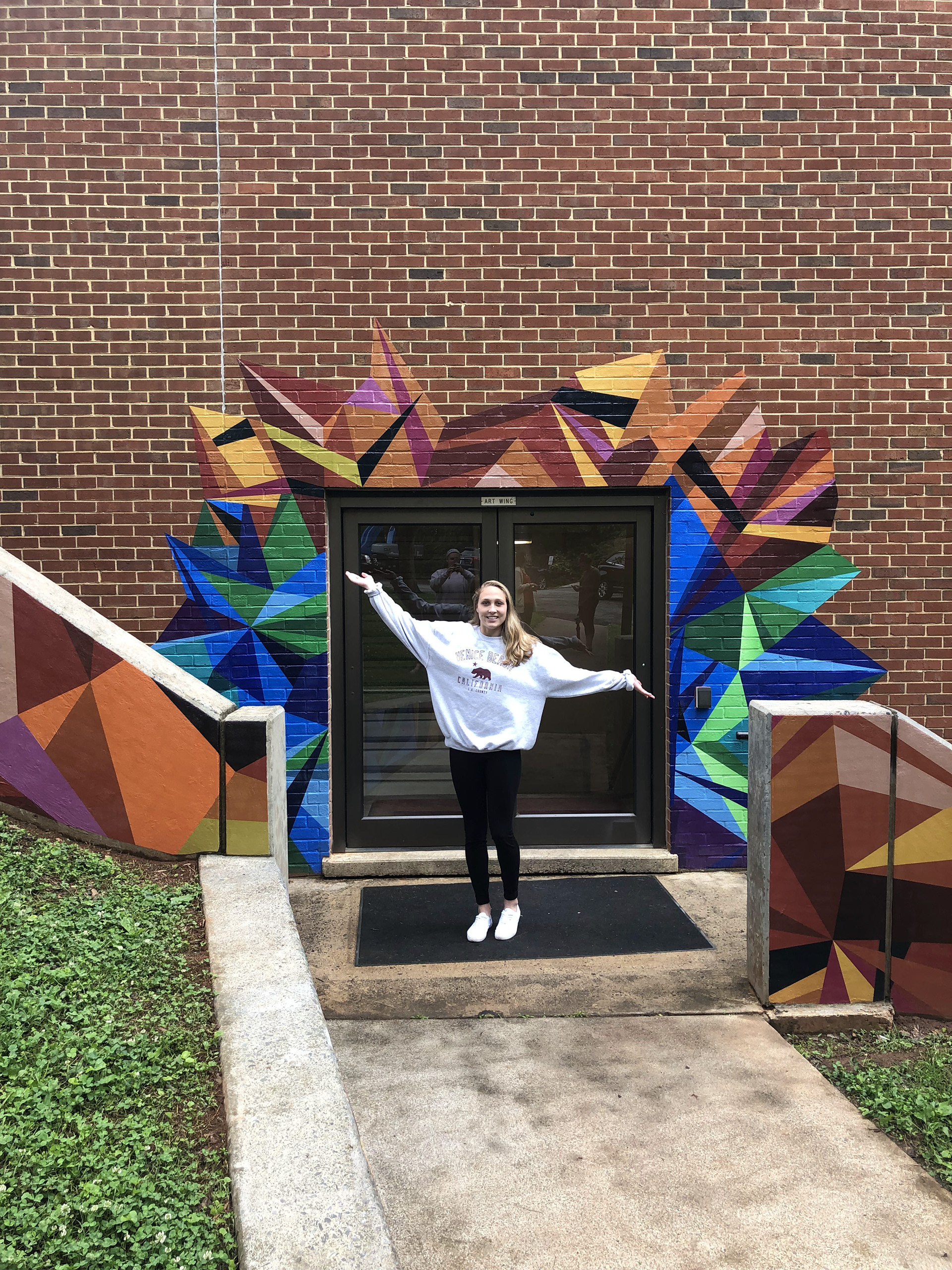 One last visit to the mural before heading home for summer break.