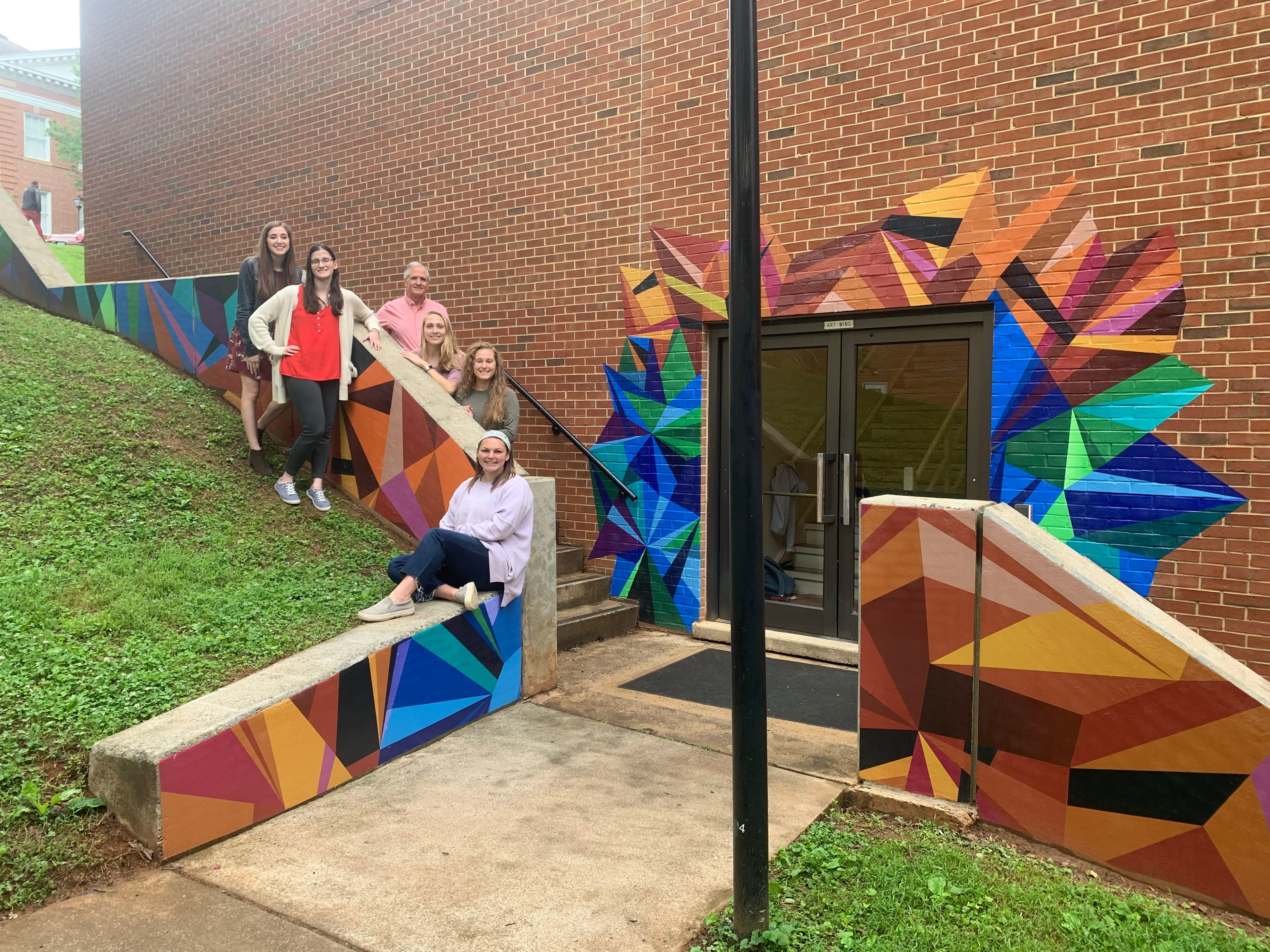 The design and installation team on the last day of installation.