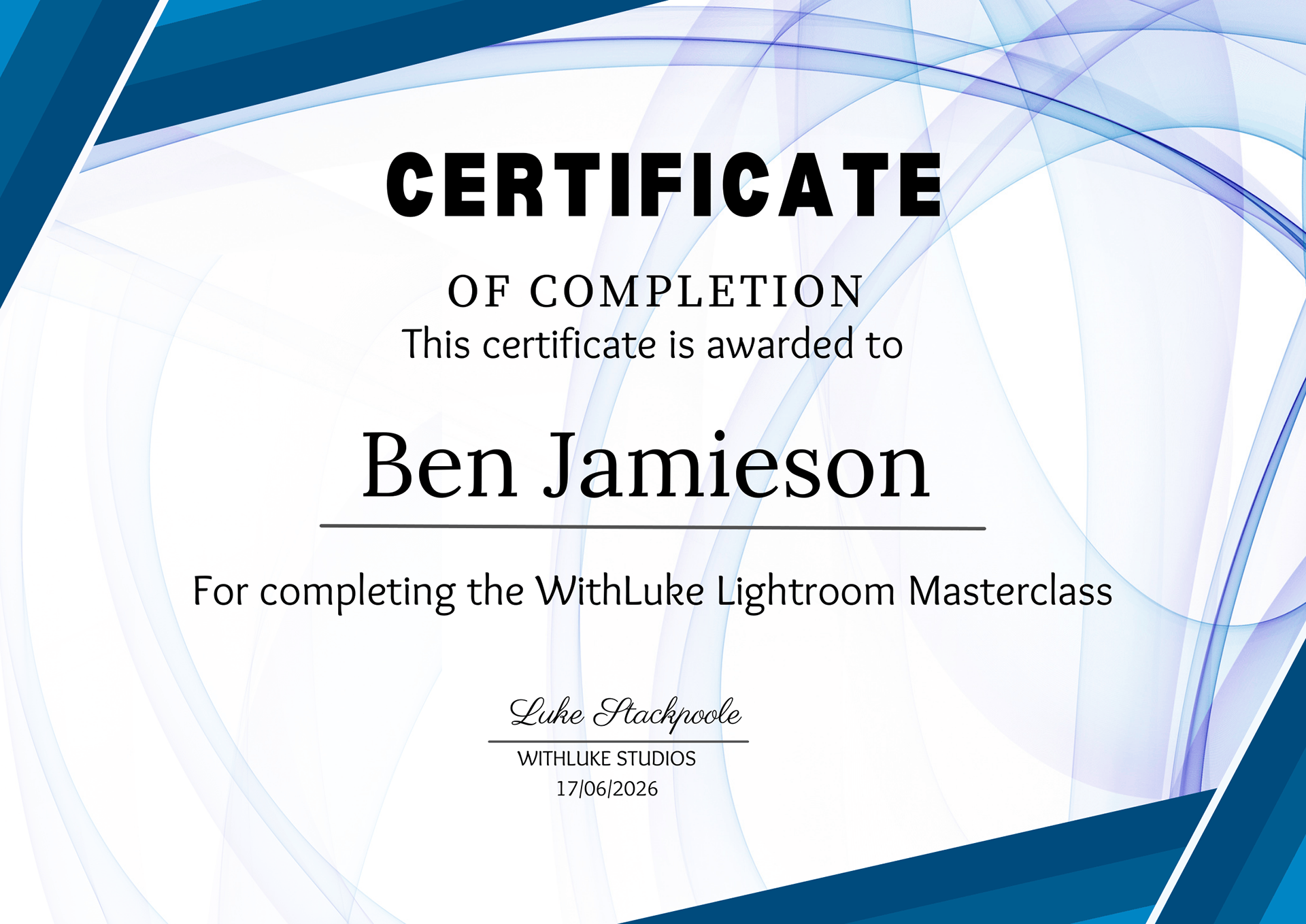 WithLuke Lightroom Masterclass