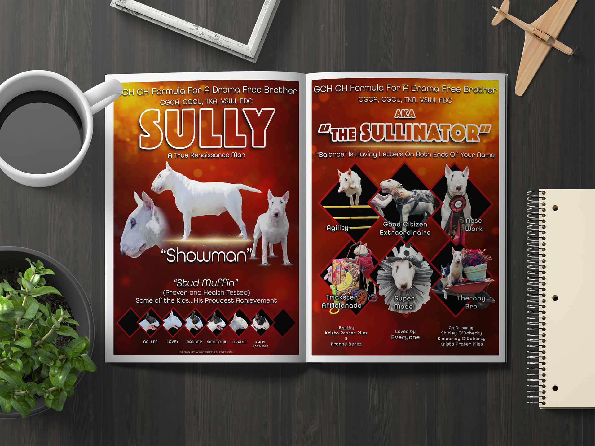 Dog Show Breeder Magazine Ad 2-page Spread