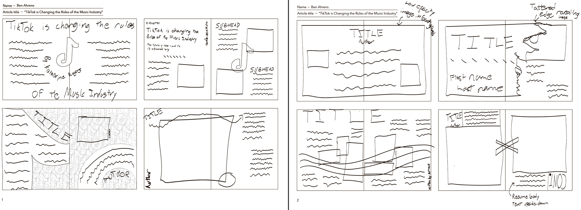 Continuing Spread Layout Concepts