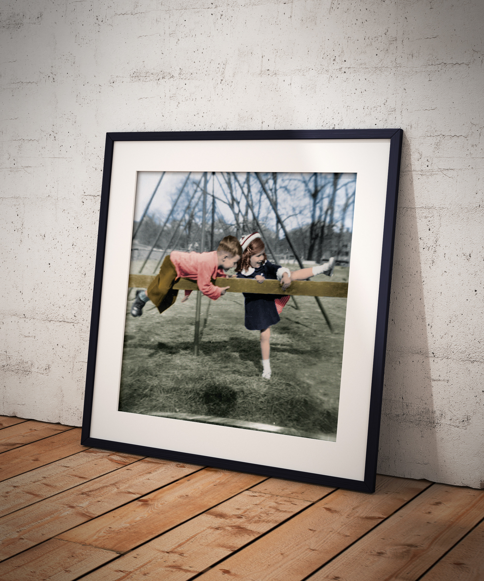 Framed Restored, Color Photograph (After)