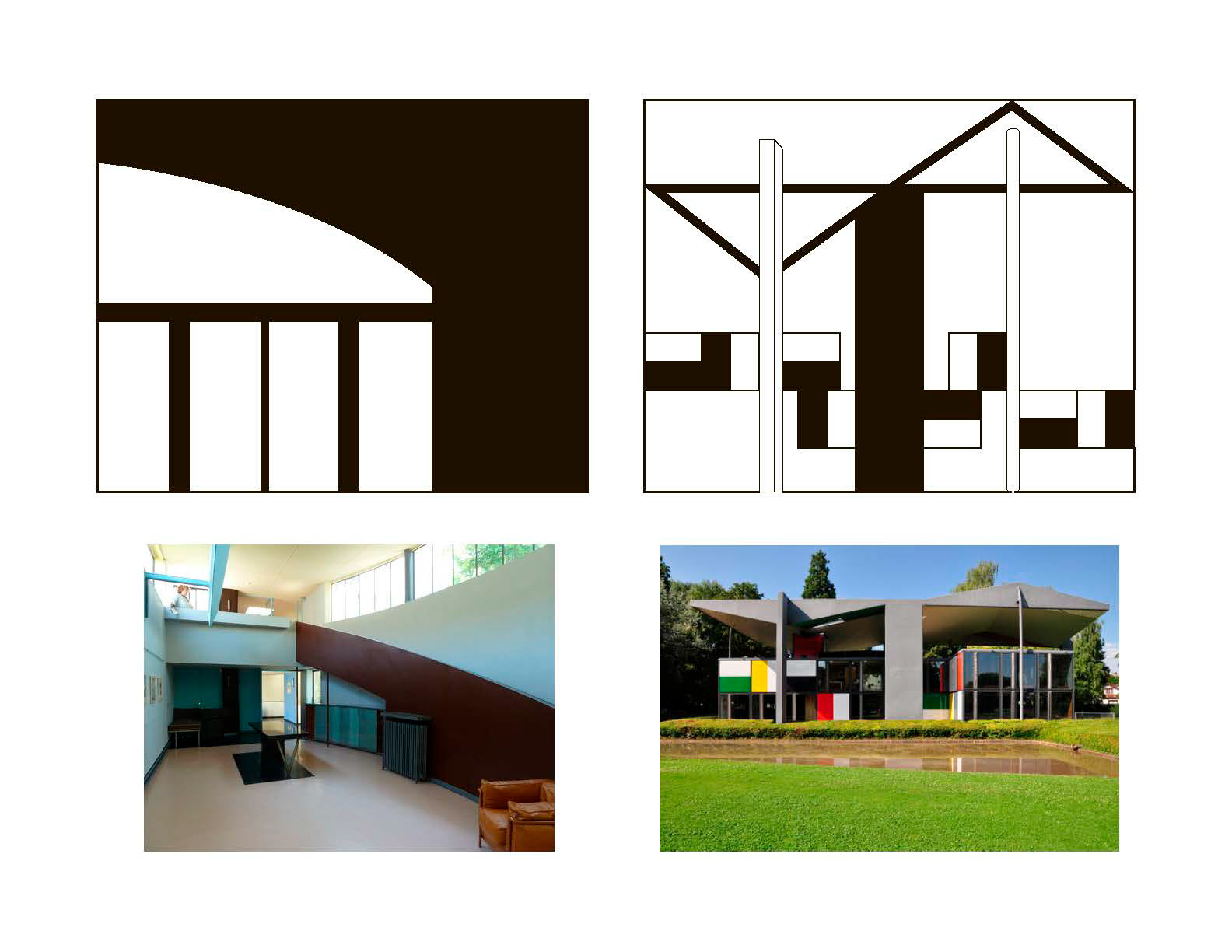 Digitized Elements Pulled from Le Corbusier's Work - [Left: Villa La Roche] [Right: Le Corbusier House]