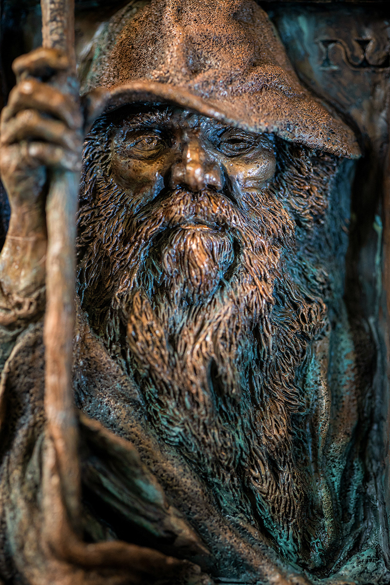 "Odin as a Wanderer", efter 2d-förlaga av Georg von Rosen, polymerlera